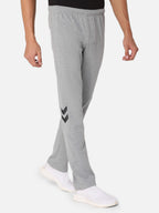Hummel Grey Slim Joggers for Men Gym Wear