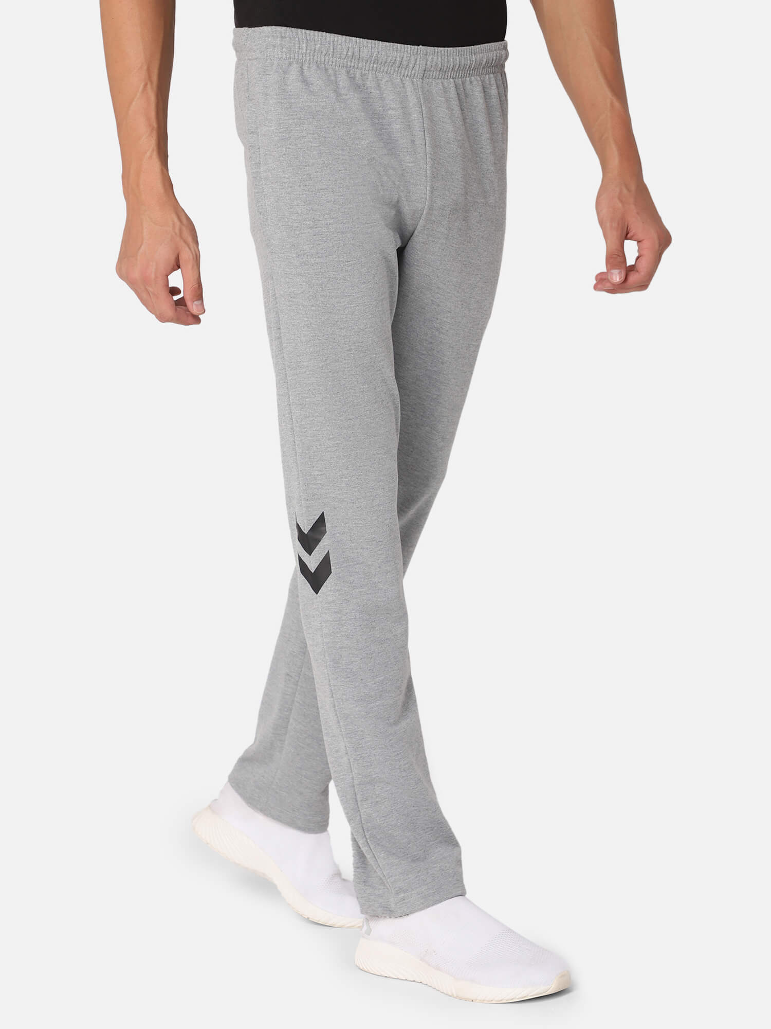 Hummel Grey Slim Joggers for Men Gym Wear