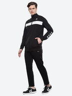 Hummel Black Regular Tracksuits for Men Gym Wear