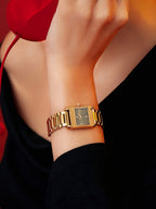 The Ivory Rectangle Watch - Gold