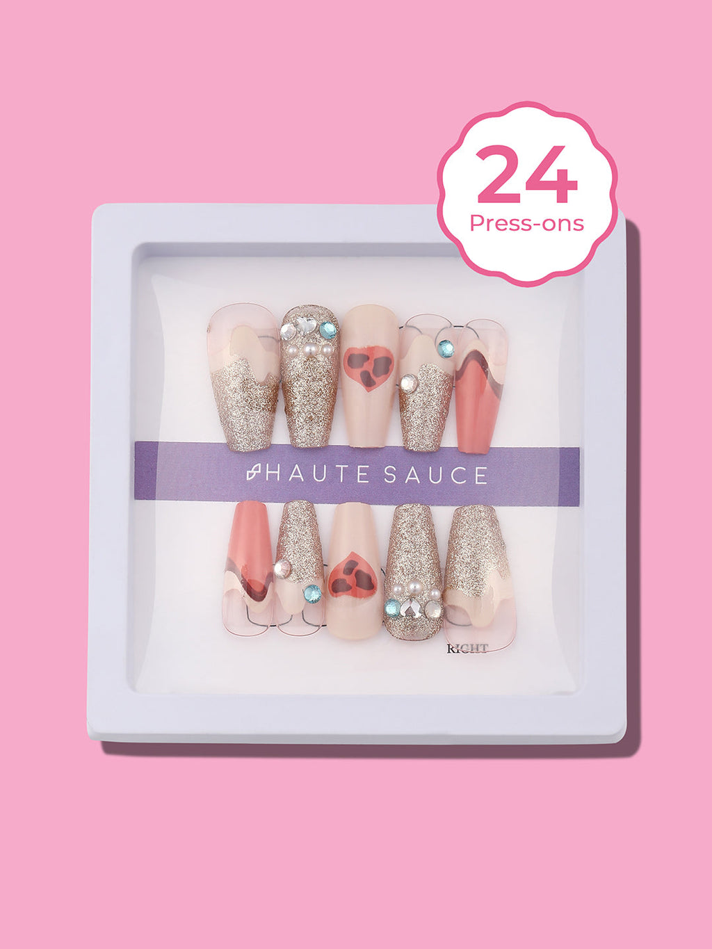 Haute Sauce The Astratta Press-On Nails - Salmon Pink