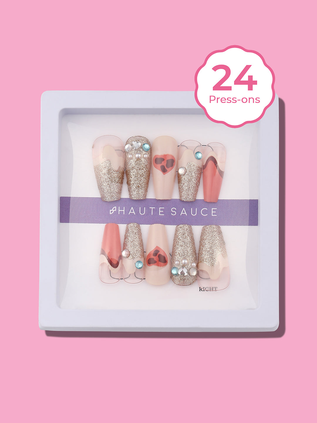 Haute Sauce The Astratta Press-On Nails - Salmon Pink