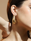 Haute Sauce The Matte Hoop Earrings - California Gold