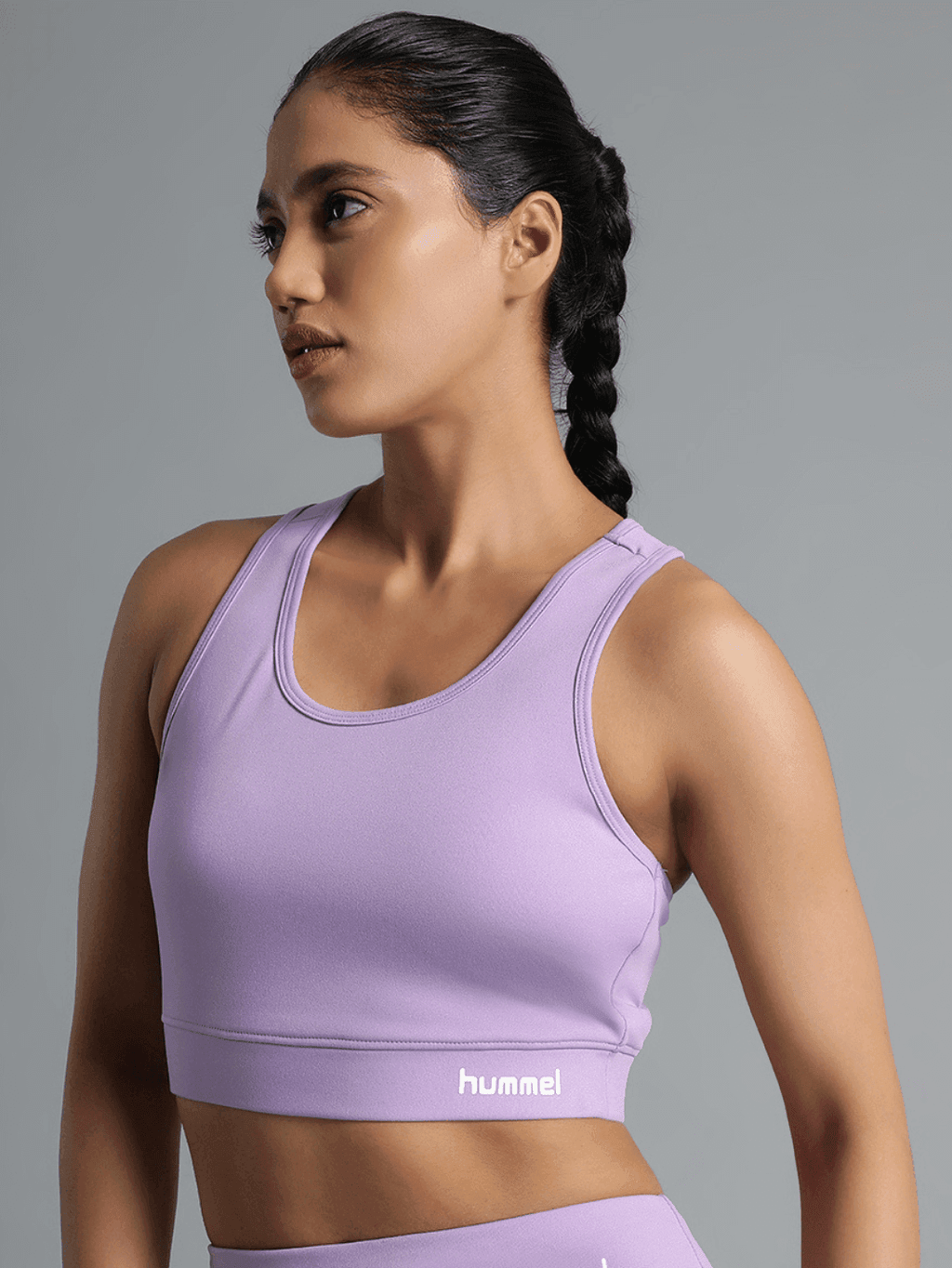 Hummel Lavender Regular Clothing for Women Gym Wear