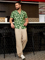 Campus Sutra Botanical Block Shirt