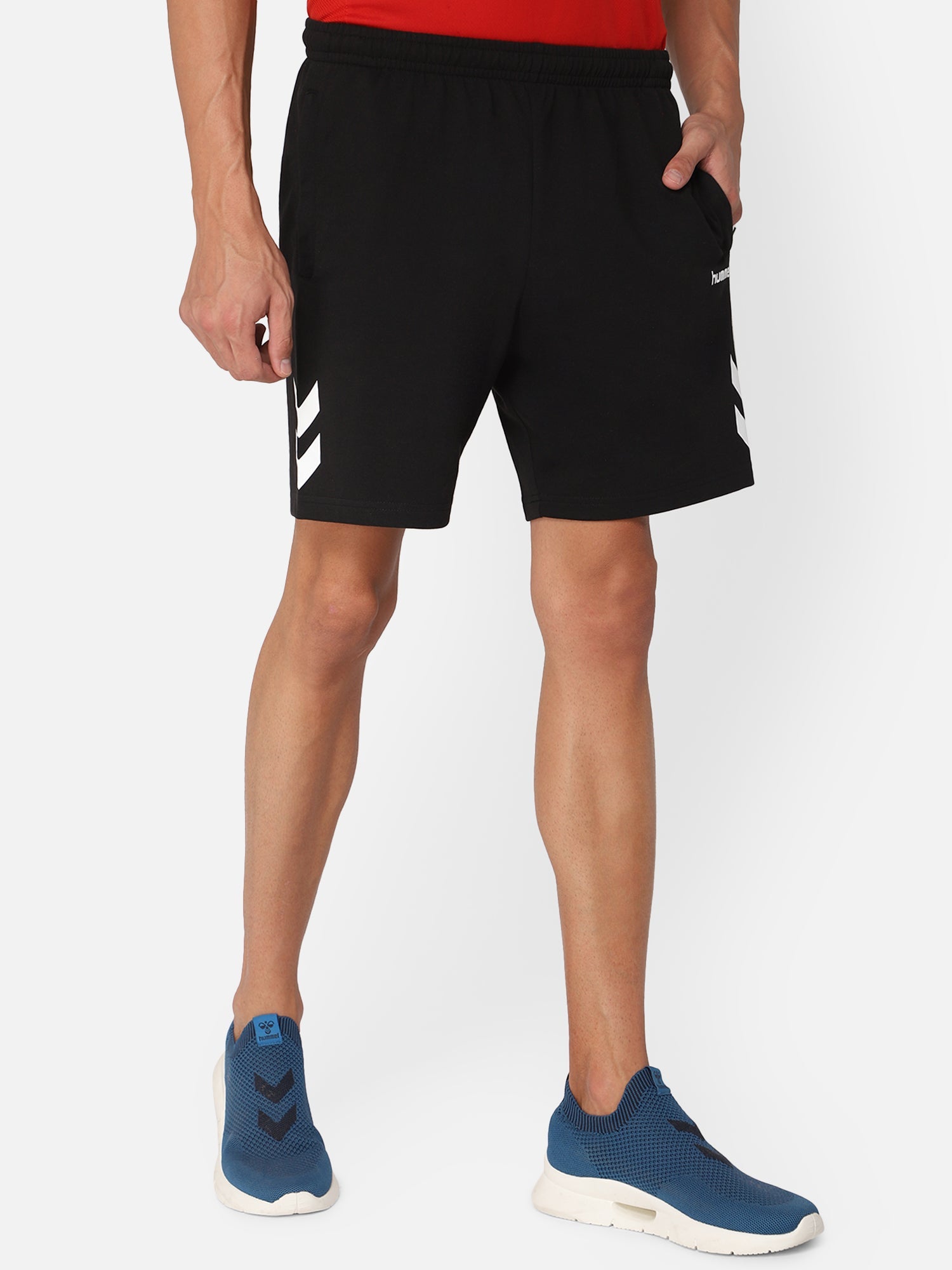 Hummel Black Regular Shorts for Men Gym Wear