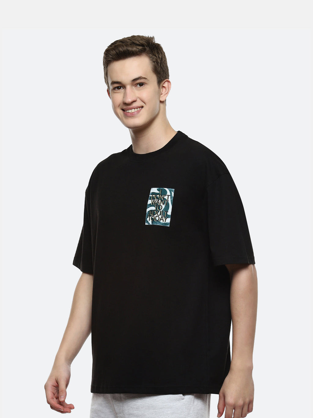 Hummel Black Oversized Shirts for Men Daily Wear
