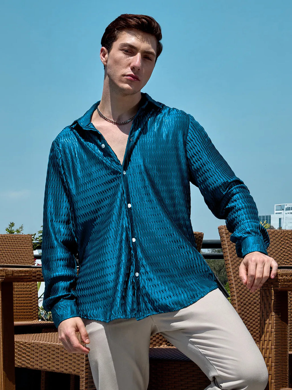 Campus Sutra Curly-Creased Shirt