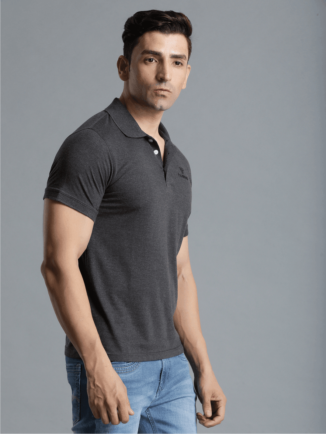 Hummel Black Regular Shirts for Men Work Wear