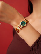 The Emerald Luxe Bracelet Watch - Gold