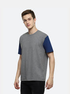 Hummel Dark Grey Melange Oversized Shirts for Men Daily Wear
