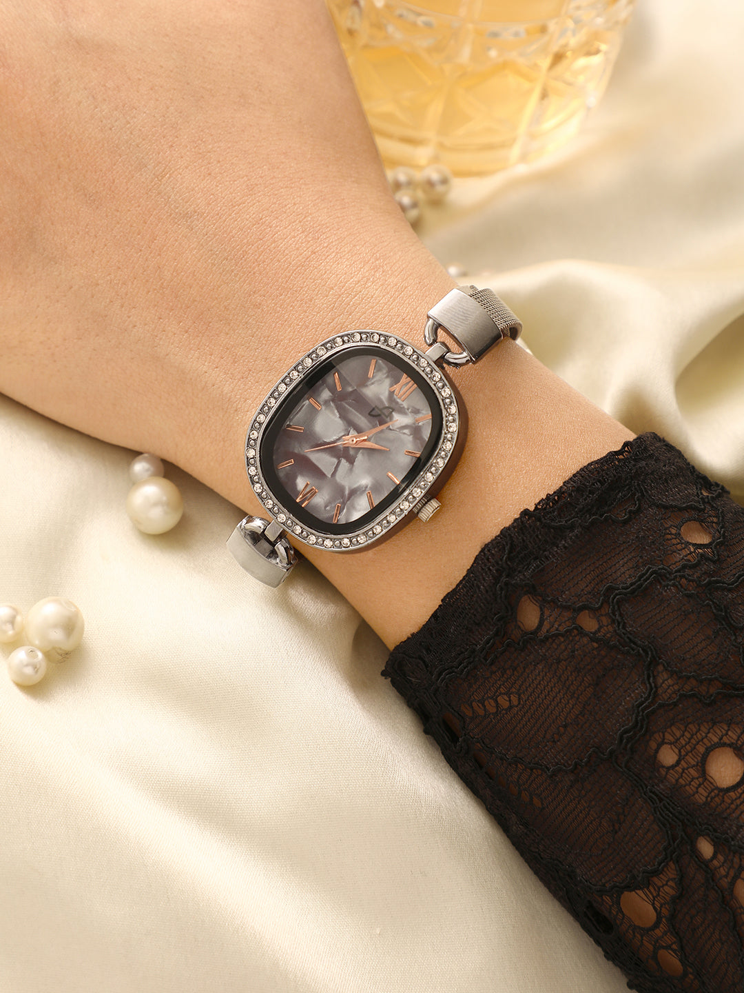 Haute Sauce The Textured Square Watch - Charcoal Grey