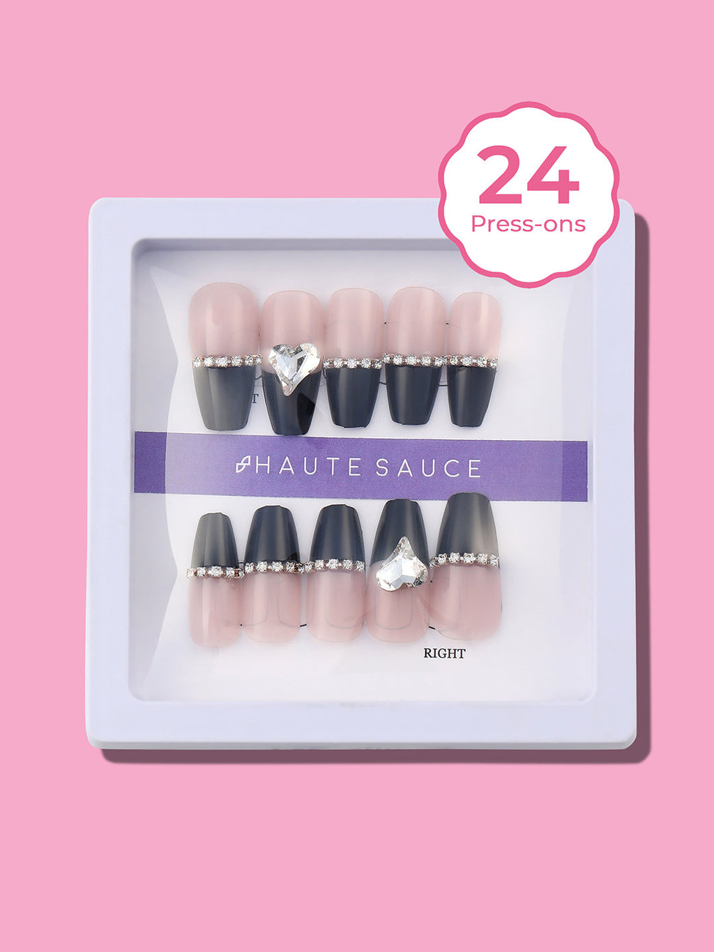 Haute Sauce The Block Cuore Press-On Nails - Raven Black
