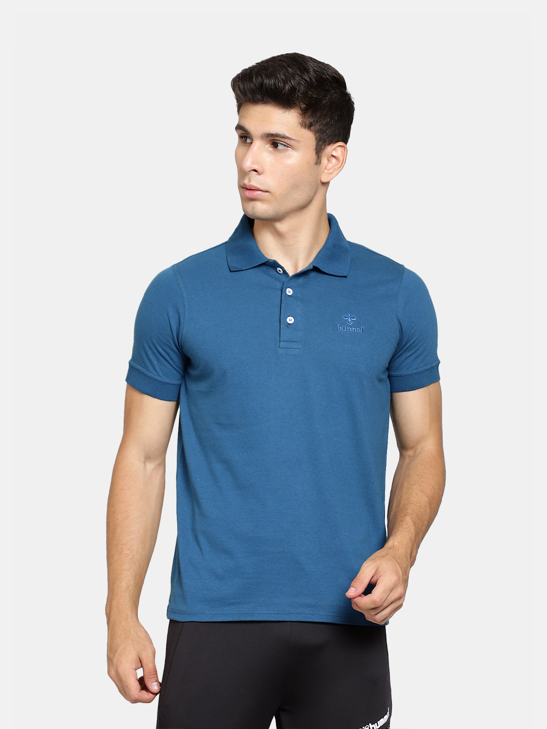 Hummel Blue Regular Shirts for Men Work Wear