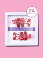 Haute Sauce The Strawberry Shortcake Press-On Nails - Crimson Red