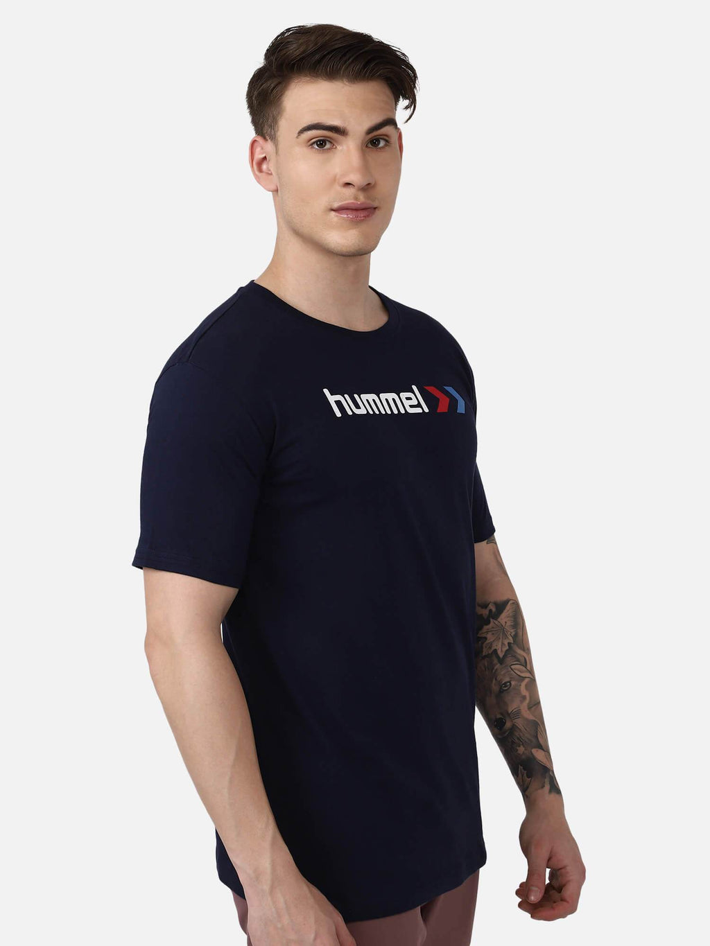 Hummel Navy Regular Shirts for Men Daily Wear