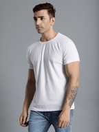 Hummel White Regular Shirts for Men Gym Wear