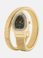 The Aurelia Gem Wrap Oval Watch -  Rose Gold