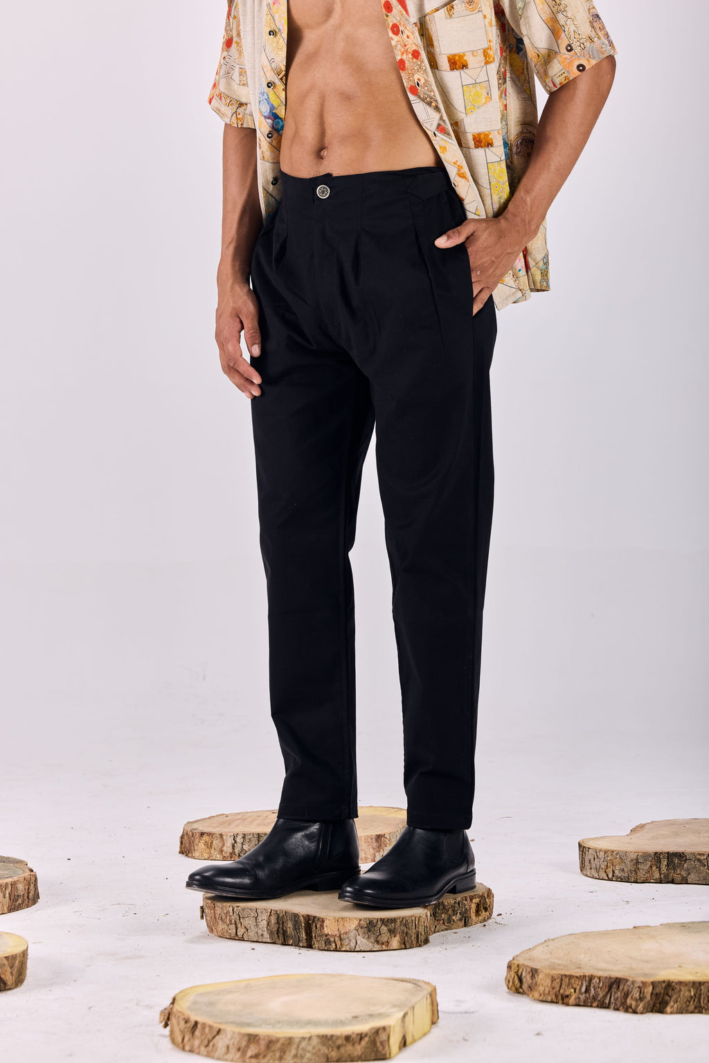 SAMMYUKK Belted Korean Relaxed-Fit Trouser