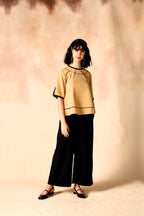 SAMMYUKK Round Neck Top & Palazzo Casual Co-Ord Set