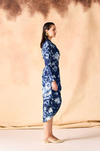 SAMMYUKK Tie and Dye Chambray Blazer Dress - MOODY BLUE