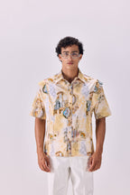 SAMMYUKK Button-Up Kingdom Of Egypt Print Party Shirt - MULTICOLOR
