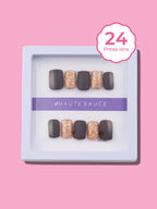The Glitz-Block Press-On Nails - Taupe Brown