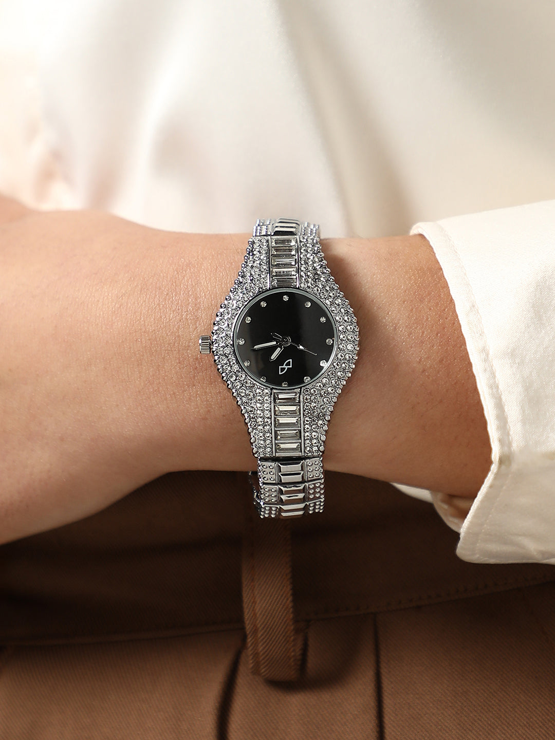Haute Sauce The Embellished Round Watch - Onyx Black