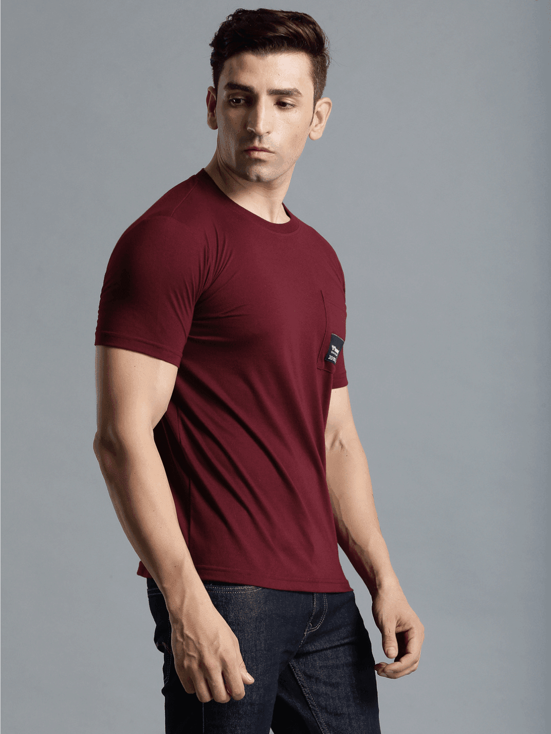 Hummel Burgundy Regular Shirts for Men Daily Wear