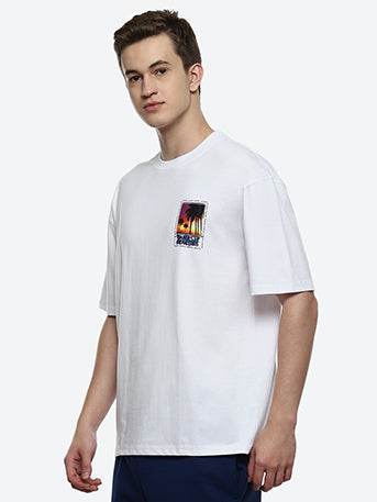 Hummel White Oversized Shirts for Men Daily Wear