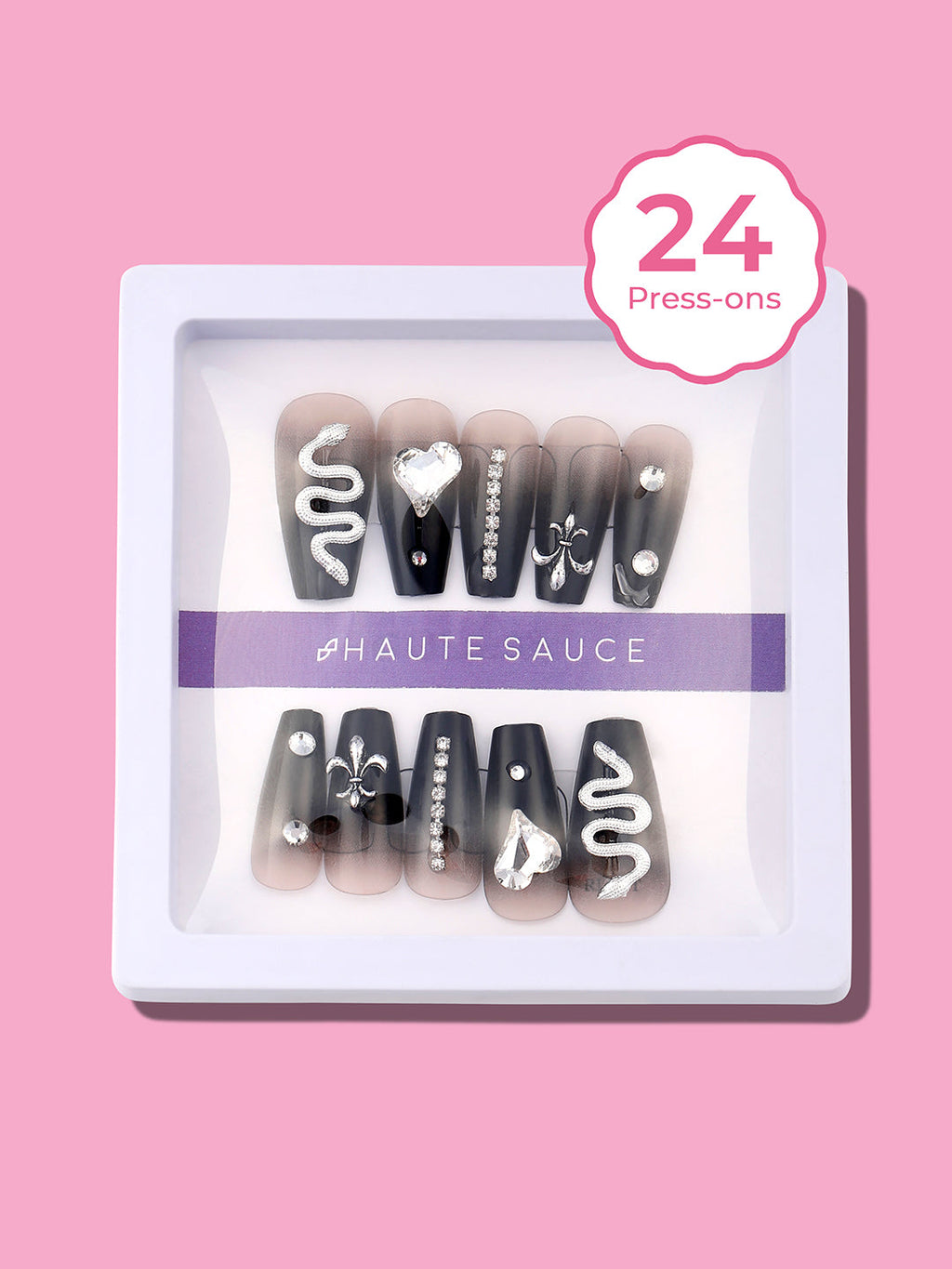 Haute Sauce The Slithering Dusk Press-On Nails - Onyx Black