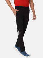 Hummel Black Slim Joggers for Men Gym Wear