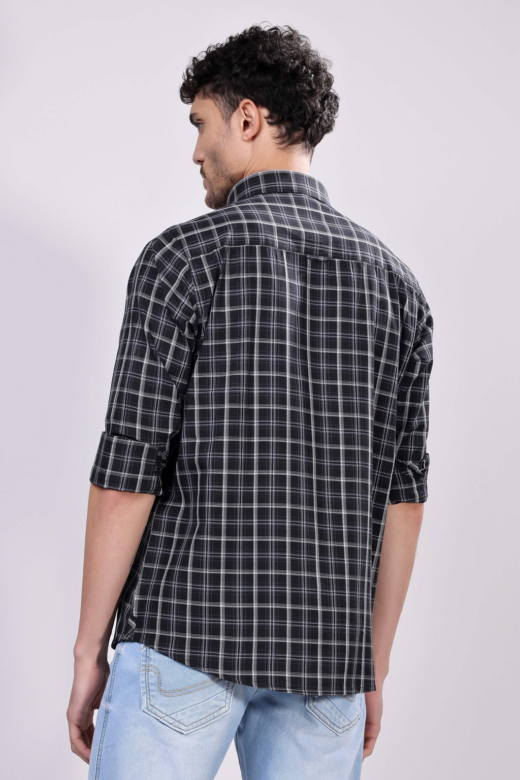 Stylox Regular Fit Full Sleeve Check Casual Shirt For Men's