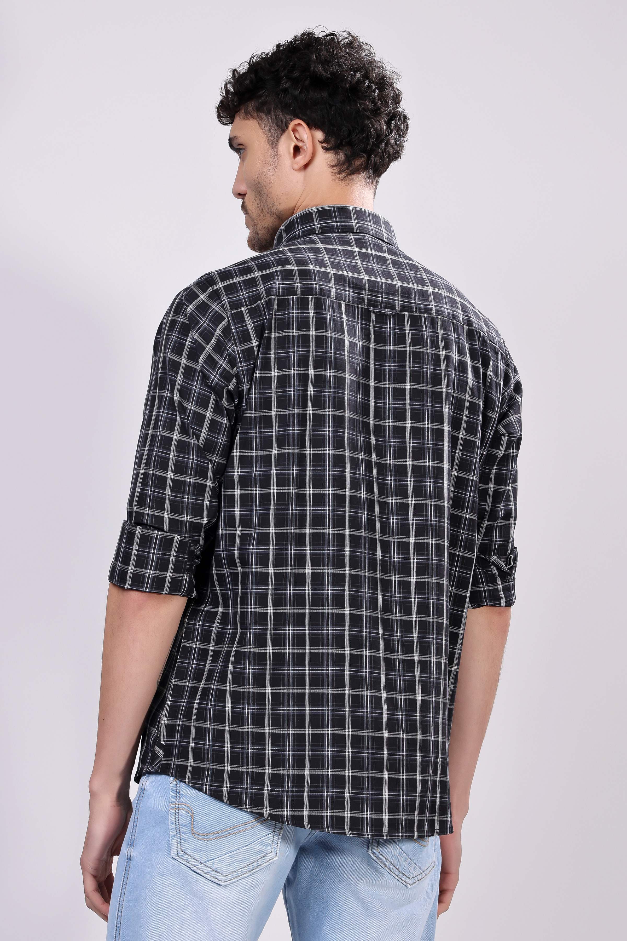 Stylox Regular Fit Full Sleeve Check Casual Shirt For Men's