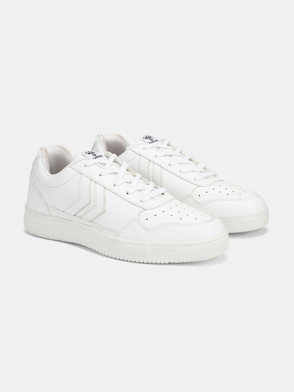 Hummel White Regular Sneakers for Men Gym Wear