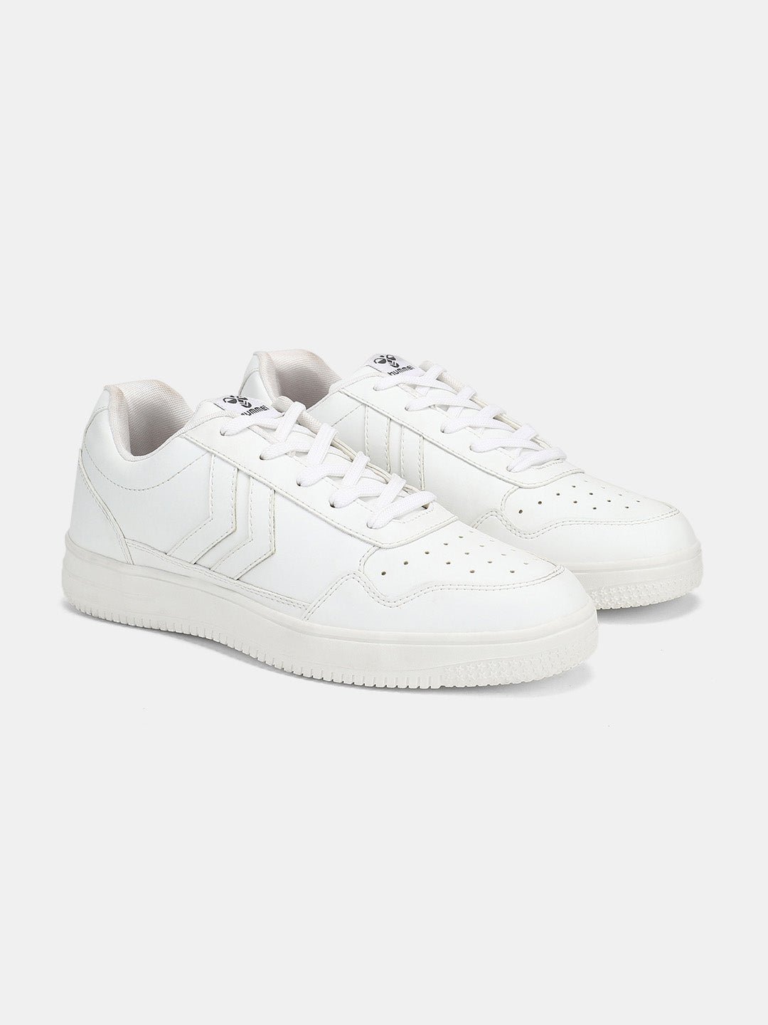 Hummel White Regular Sneakers for Men Gym Wear