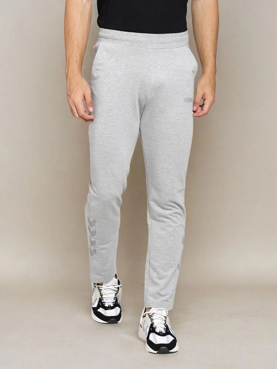 Hummel Grey Regular Shorts for Men Gym Wear