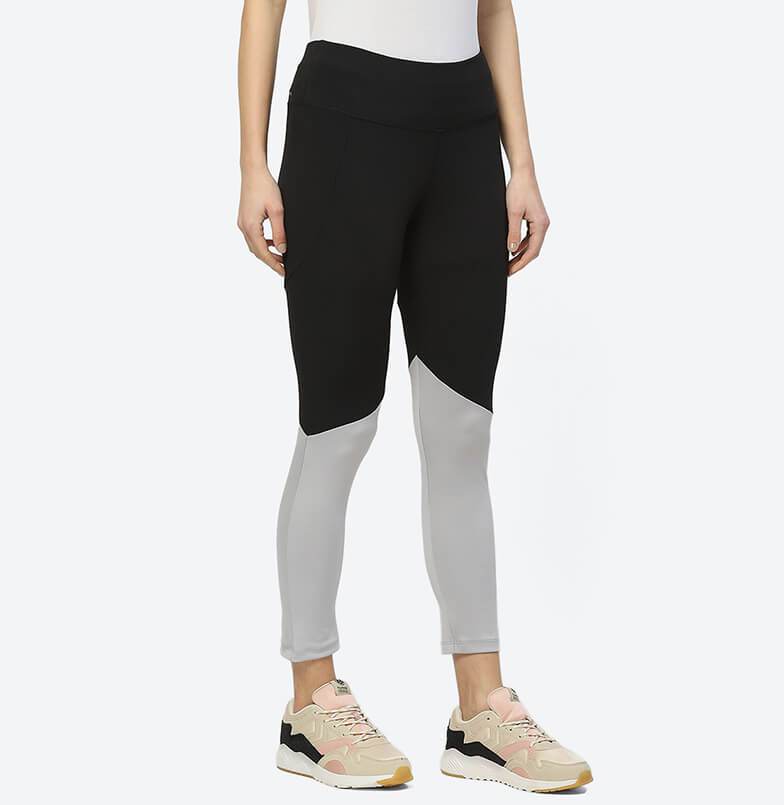 Hummel Black Slim Tights for Women Daily Wear