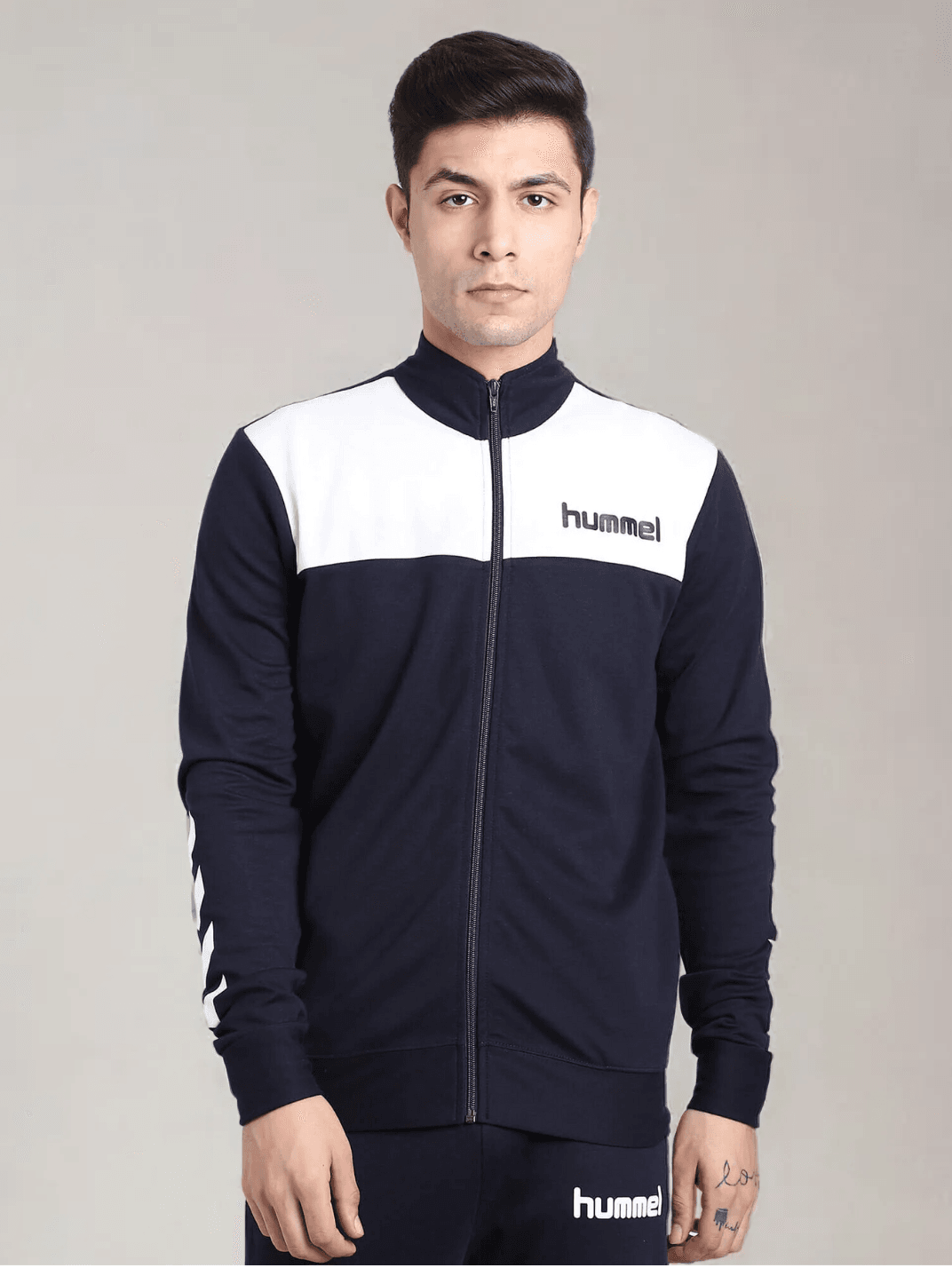 Hummel Blue Regular Jackets for Men Outdoor Wear
