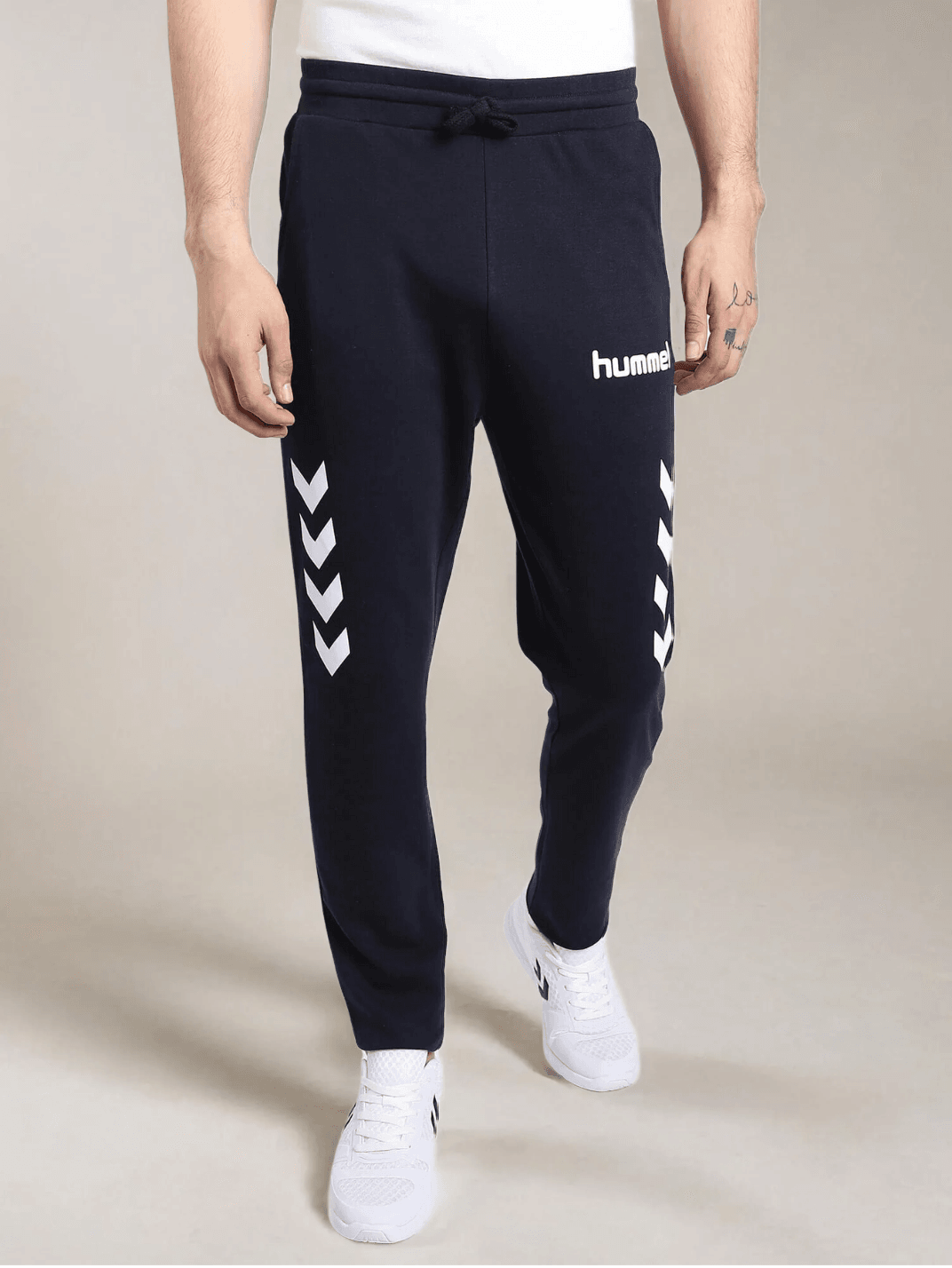 Hummel Navy Regular Tracksuits for Men Gym Wear