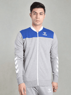 Hummel Grey Melange Regular Tracksuits for Men Gym Wear