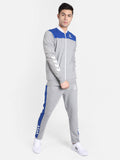 Hummel Grey Melange Regular Tracksuits for Men Gym Wear