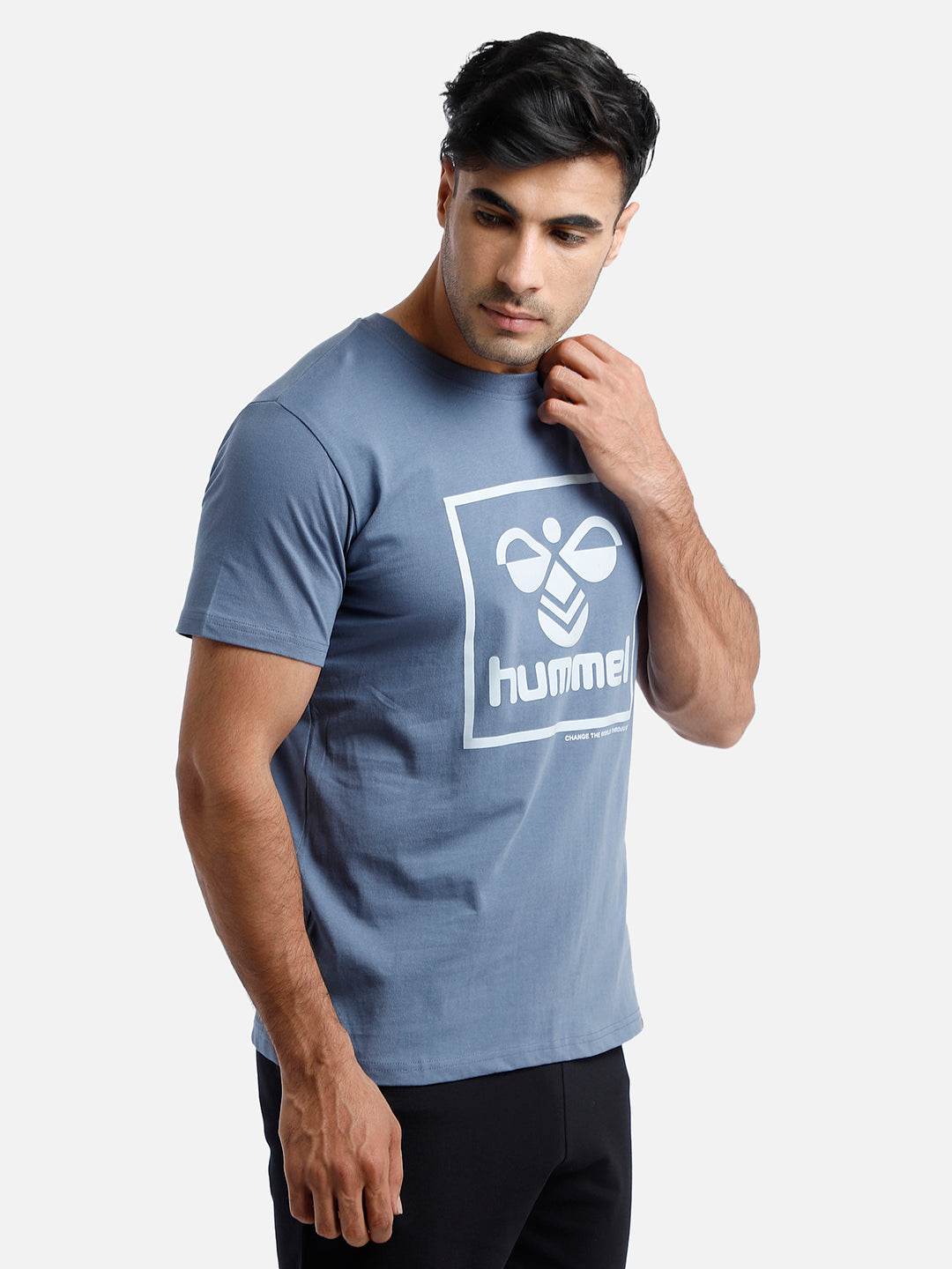 Hummel Blue Regular Shirts for Men Daily Wear