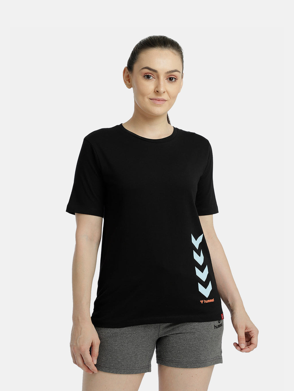 Hummel Black Regular Shirts for Women Daily Wear