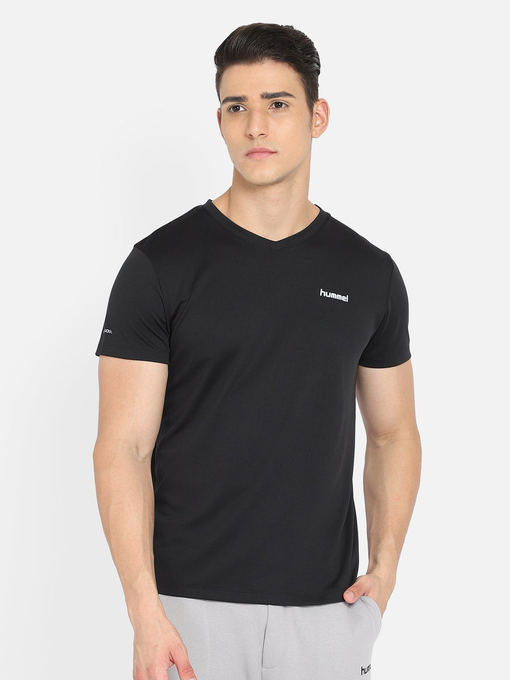 Hummel Black Regular Shirts for Men Gym Wear