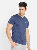 Hummel Blue Regular Shirts for Men Gym Wear