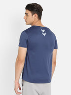 Hummel Blue Regular Shirts for Men Gym Wear