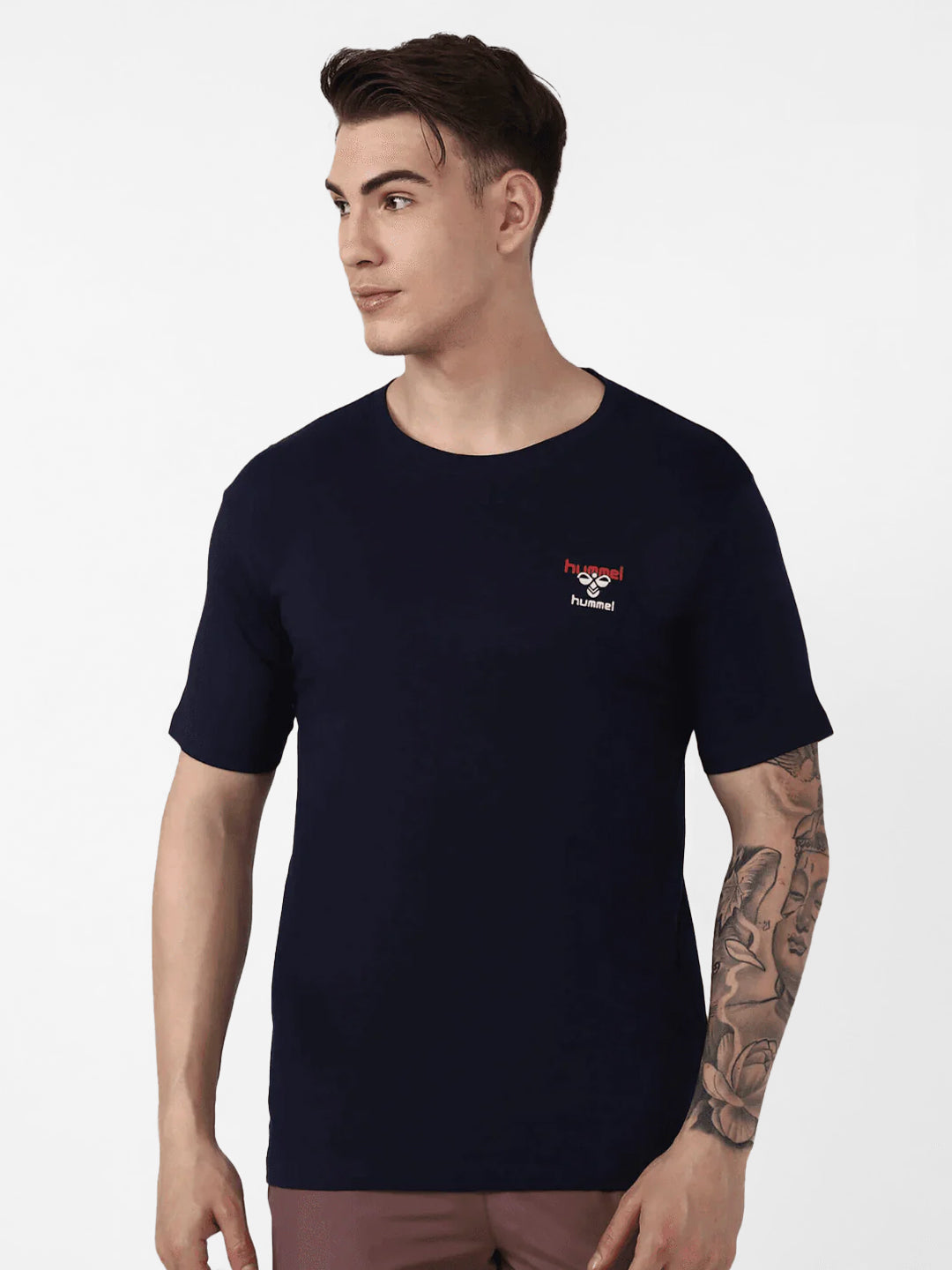 Hummel Navy Regular Shirts for Men Daily Wear