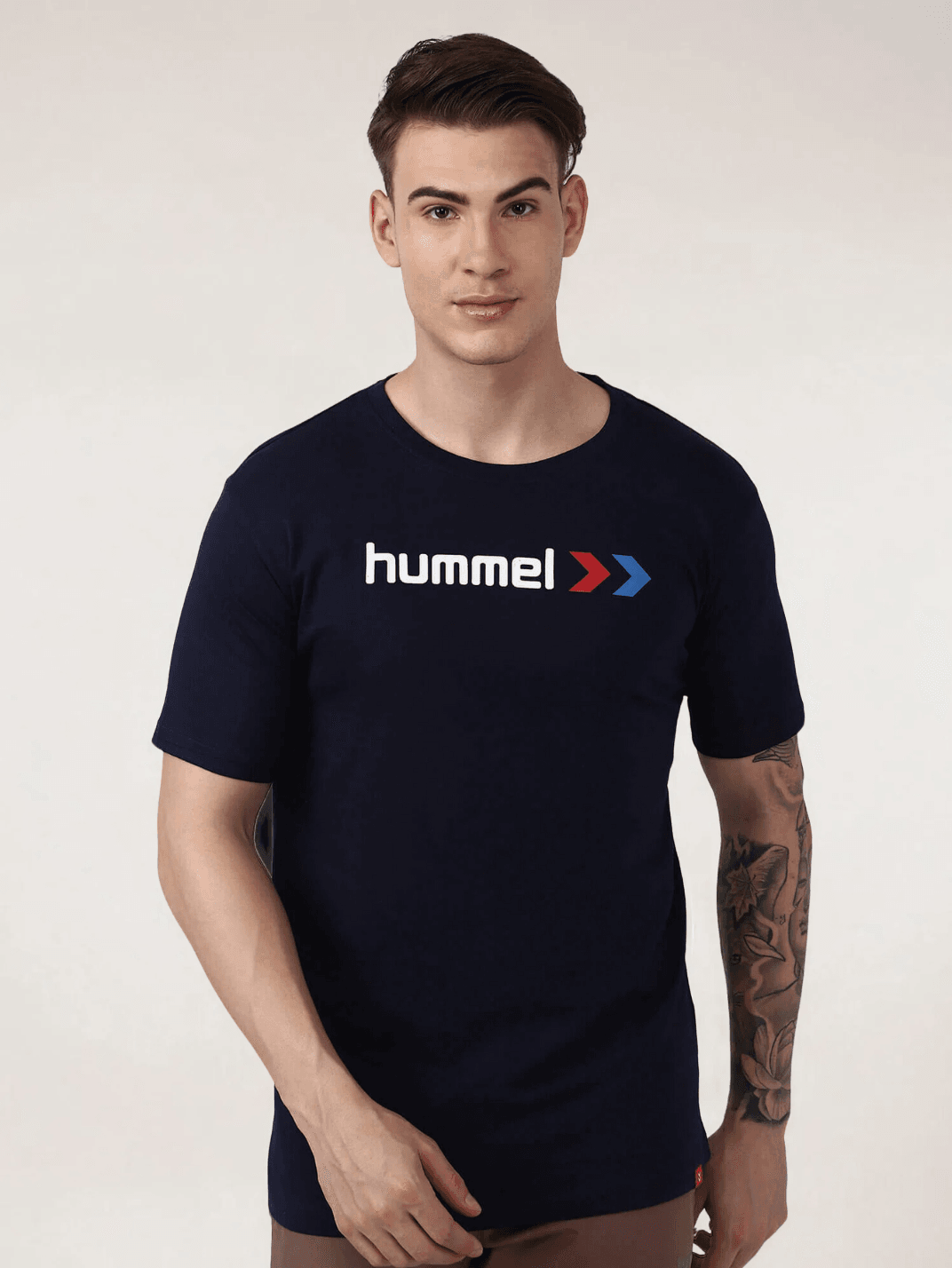Hummel Navy Regular Shirts for Men Daily Wear