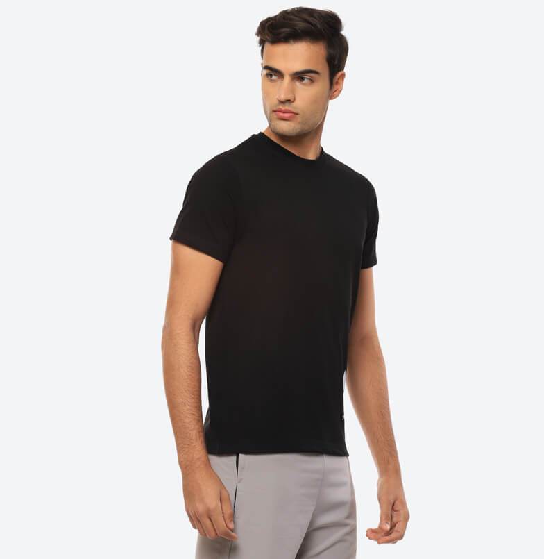 Hummel Black Regular Shirts for Men Gym Wear